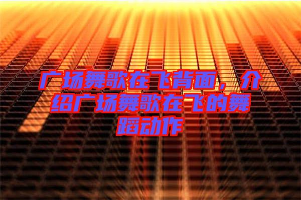 廣場舞歌在飛背面，介紹廣場舞歌在飛的舞蹈動作