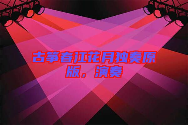 古箏春江花月獨(dú)奏原版，演奏