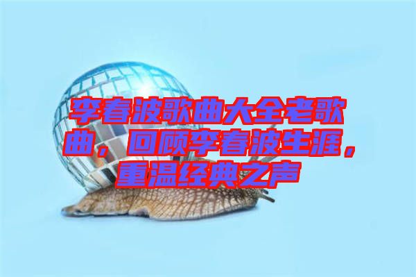李春波歌曲大全老歌曲，回顧李春波生涯，重溫經(jīng)典之聲