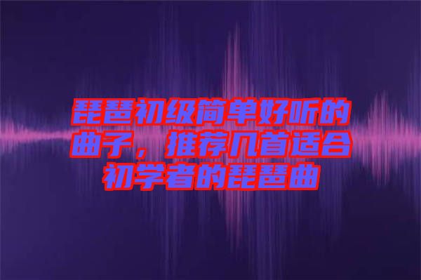 琵琶初級(jí)簡單好聽的曲子，推薦幾首適合初學(xué)者的琵琶曲