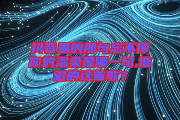 抖音里的那句忘不掉你的溫柔是哪一句,誰唱的這首歌？