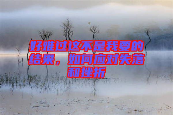 好難過這不是我要的結(jié)果，如何應(yīng)對失落和挫折