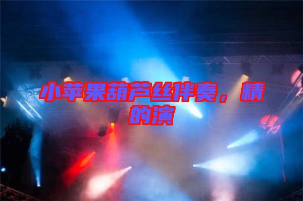小蘋果葫蘆絲伴奏，精的演