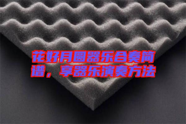 花好月圓器樂合奏簡譜，享器樂演奏方法