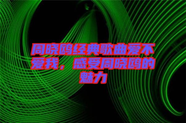 周曉鷗經(jīng)典歌曲愛不愛我，感受周曉鷗的魅力