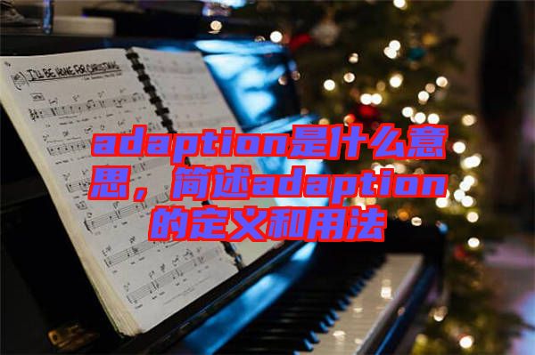 adaption是什么意思，簡述adaption的定義和用法