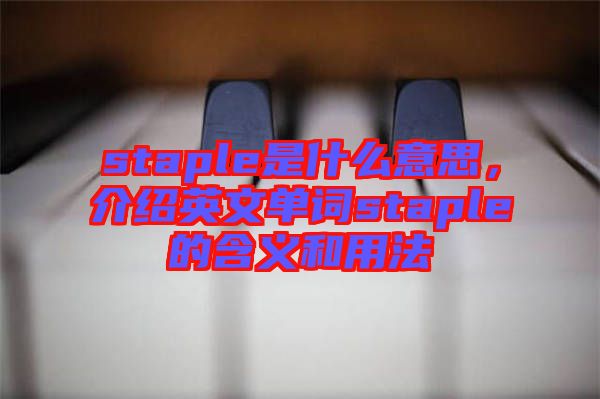 staple是什么意思，介紹英文單詞staple的含義和用法