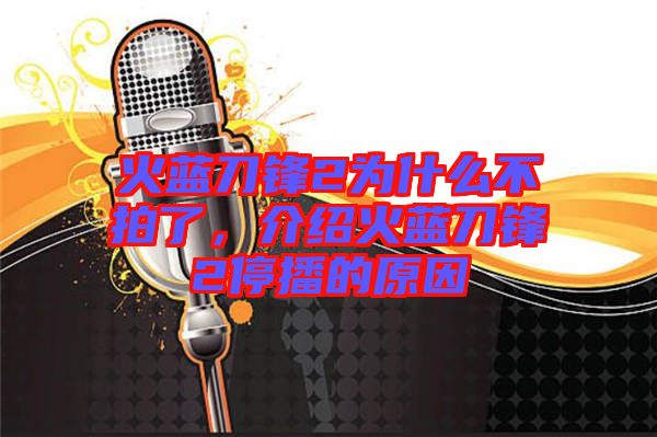 火藍(lán)刀鋒2為什么不拍了，介紹火藍(lán)刀鋒2停播的原因