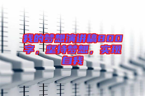 我的夢想演講稿800字，堅持夢想，實現自我