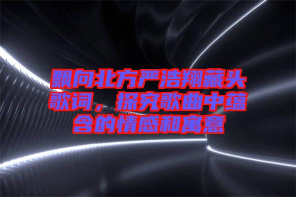 飄向北方嚴(yán)浩翔藏頭歌詞，探究歌曲中蘊(yùn)含的情感和寓意