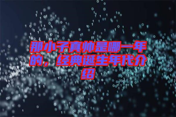 那小子真帥是哪一年的，經(jīng)典誕生年代介紹