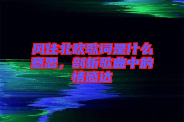 風(fēng)往北吹歌詞是什么意思，剖析歌曲中的情感達(dá)